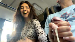Public Dong Jerking Off On A Bus Full Of People - Made Him Spunk Hard By Hand! - Penis Flashing