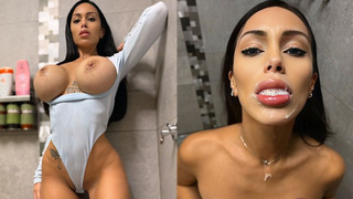 Sexy step-Sister Teases Step Brother With Her Perfect Humongous Boobs - Lana Myers