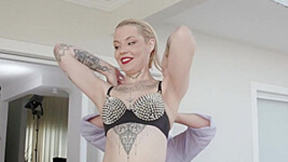 Behind the Scene from Inked Kyra Sex dominate the Cute Russah