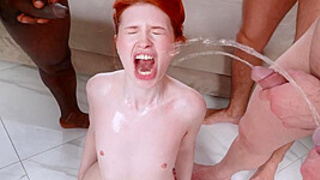 7on1 TRIPLE SET TP DAP DPP! Wet internacional Gangbang tiny slut