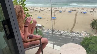 CREAMPIE ANAL on the Balcony in Rio De Janeiro