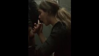 Tinder Girl doing Blowjob in Caffe’s Toilet