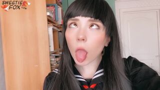 Japanese Student Deep Sucking Dick and had Cowgirl Sex