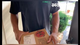 Package Delivery Driver Gets Lucky & Mounts Cops Wifey (Married Cheating Blonde Old MILF wants BBC)