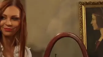 Tight Lezbo Slaves Whipped While Dominant Madame Orgasms