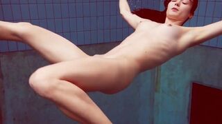 Underwater hottest bitch ever Martina stripping nude