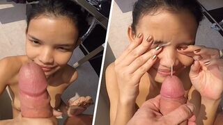 BEST OF LILLY JAPANESE COMPILATIONS - Thin Asian Girl VS Monstrous Rod / four Messy Cumshots + Cumplay! ´