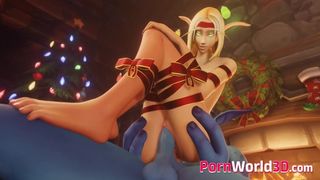 World of Warcraft 3D Elf Gets her Vagina Tore Open by a Huge Dong