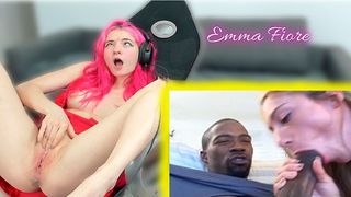 TikTok thot React to Inter-Racial Porn - Emma Fiore