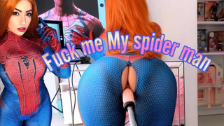 Mary Jane Spider Hubby cosplay fucking with her sex machine ANAL SEX