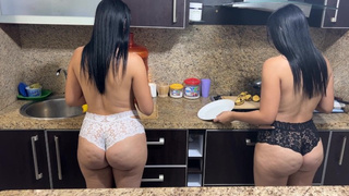 My Milf and my Old are the same and they both like to cook in Bikinis