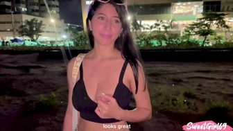 I found this busty Colombian bitch and I left her twat full of milk
