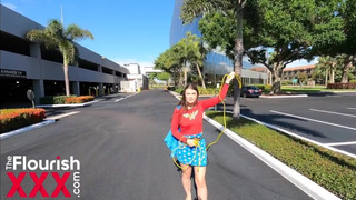 Wonder Woman catches her Cheating Fiance and gets creampied - Anastasia Rose