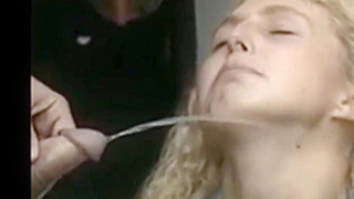 Blonde In Mouthful Pissing Bizarre Outd - Suzette Dale